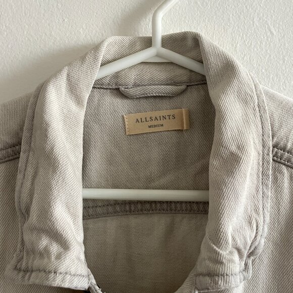Allsaints Kota Stone White Denim Jacket - Picture 2 of 5